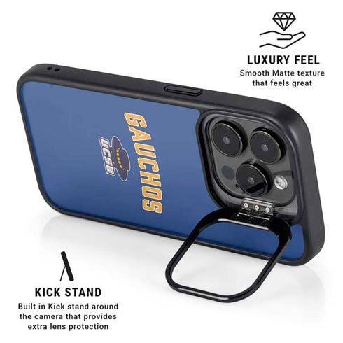 University of California-Santa Barbara Gauchos iPhone 16 Pro Kickstand Case